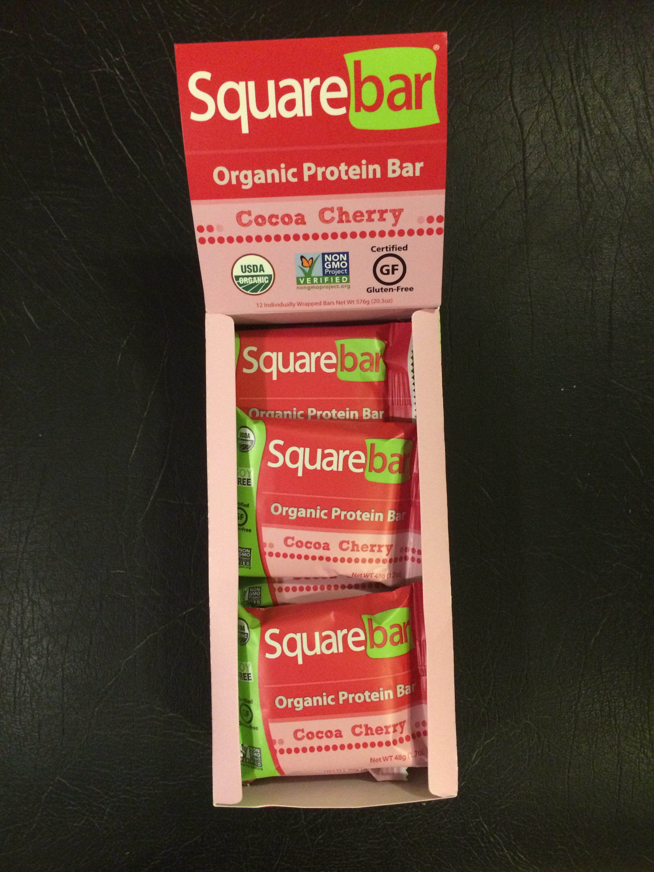 Review - Cocoa Cherry and Cocoa Mint Squarebar Protein Bars - Lazy Girl Vegan